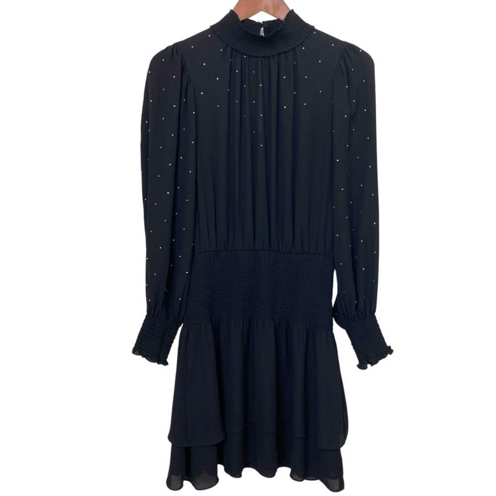 White House Black Market Black Long Sleeve Dress Sz Small - Picture 2 of 12